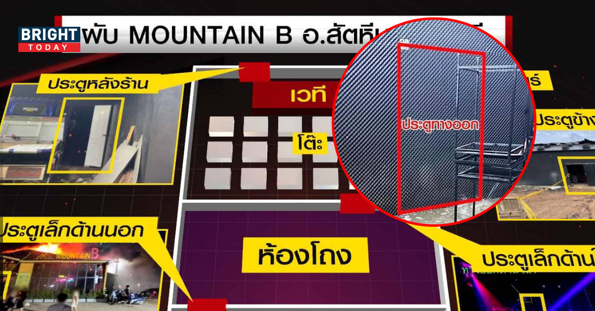 เปิดภาพประตูทางออกด้านข้าง Mountain B ประตูซ่อนกลืนไปกับผนัง