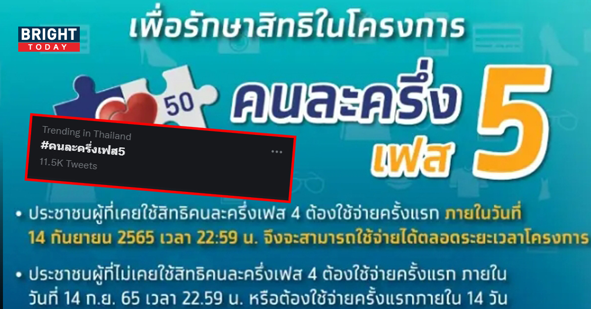 สะท้อนให้เห็นสถานะการเงิน คนละครึ่งเฟส 5 คนแห่แย่งลงทะเบียนจนล่ม