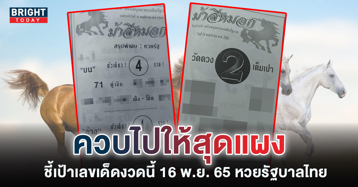 หวยงวดนี้-ม้าสีหมอก-16-11-65-เลขเด็ด-หวยรัฐบาล-8