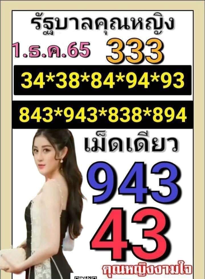 เลขเด็ด-หวยคุณหญิงงามใจ-1-12-65