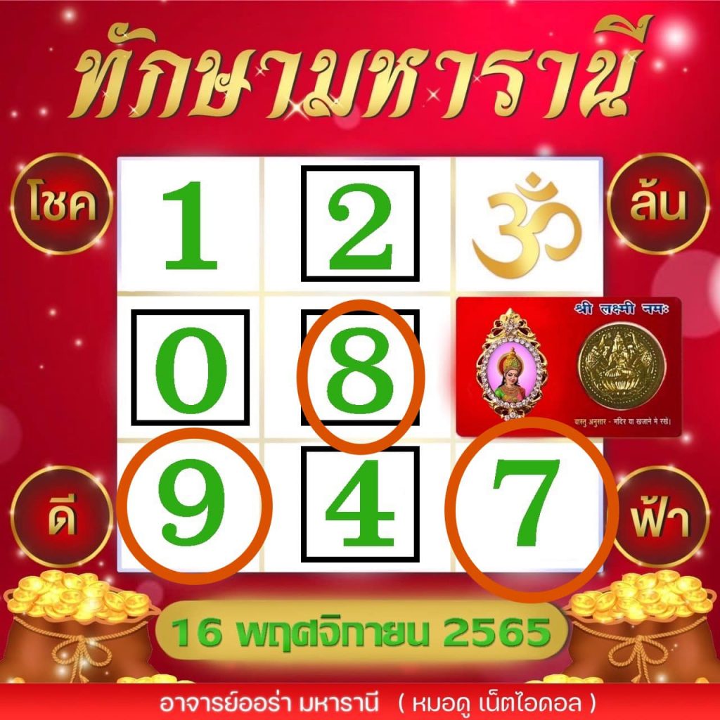 หวยงวดนี้-ทักษามหารานี-16-12-65-เลขเด็ด-รัฐบาลไทย-5