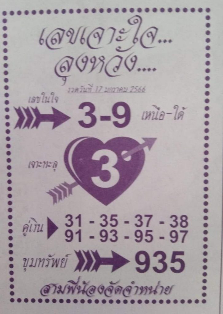 เลขเจาะใจลุงหวัง-17-1-66