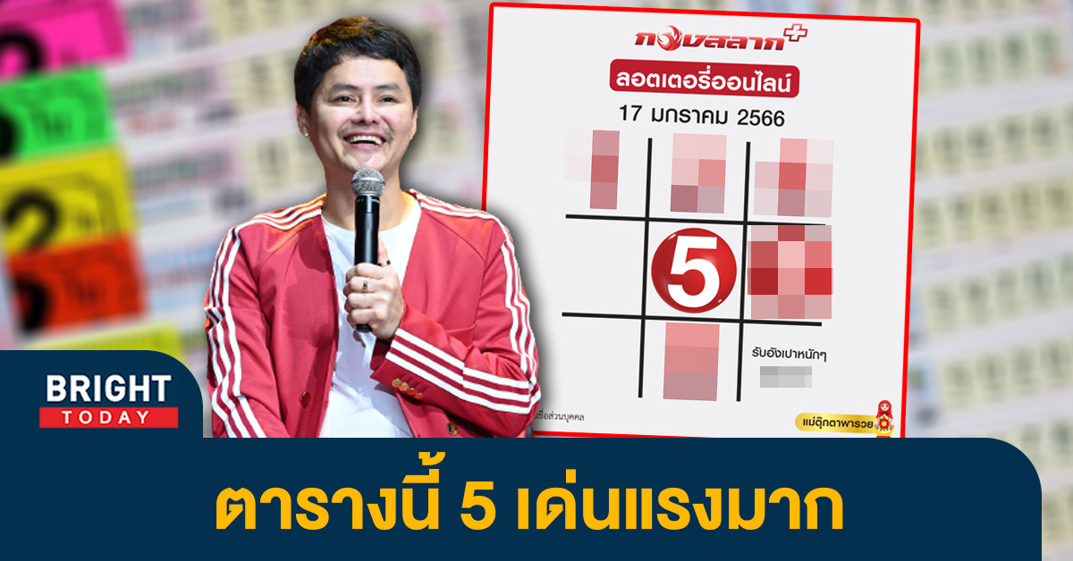 เด่น 5 มาแรง เลขตามนัด ตารางแม่ตุ๊กตาพารวย 17 1 66 จับคู่รวยหวยวันครู