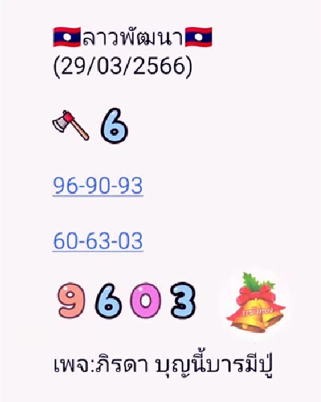 หวยลาว-แม่น้ำหนึ่ง-29-3-66