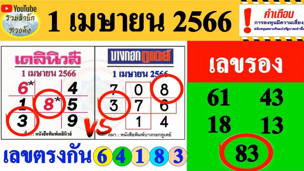 หวยเดลินิวส์-หวยบางกอกทูเดย์-1-4-66-1