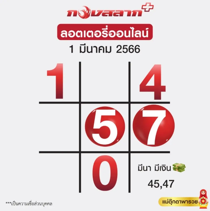 เลขเด็ด-ตารางแม่ตุ๊กตาพารวย-หวยไทย-งวด-1-3-66