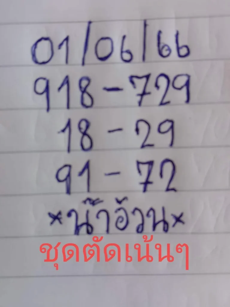 หวยน้าอ้วน-1-6-66-ชุดตัด