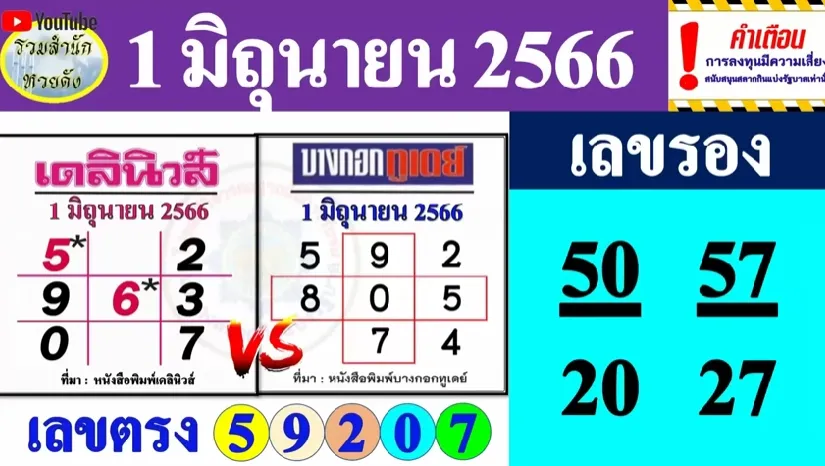 หวยเดลินิวส์-หวยบางกอกทูเดย์-1-6-66-1