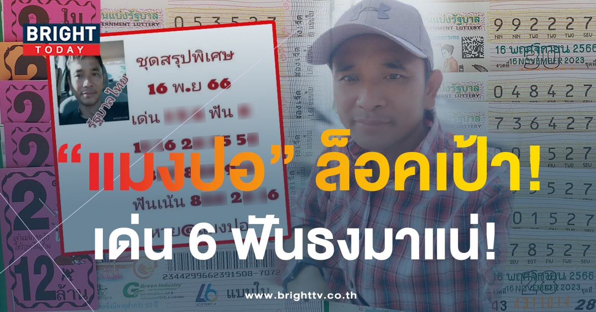 ส่องชุดสรุปพิเศษ หวยแมงปอ เลขเด่น เลขเด็ดงวดนี้ 16 พ.ย.66