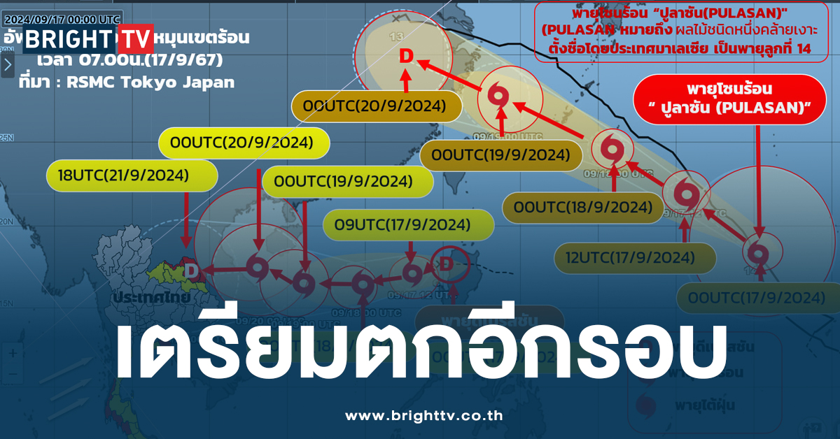 เตรียมรับมือ กรมอุตุฯ เตือน พายุ “ดีเปรสชัน” ทำให้ไทย ฝนตกหนักมาก